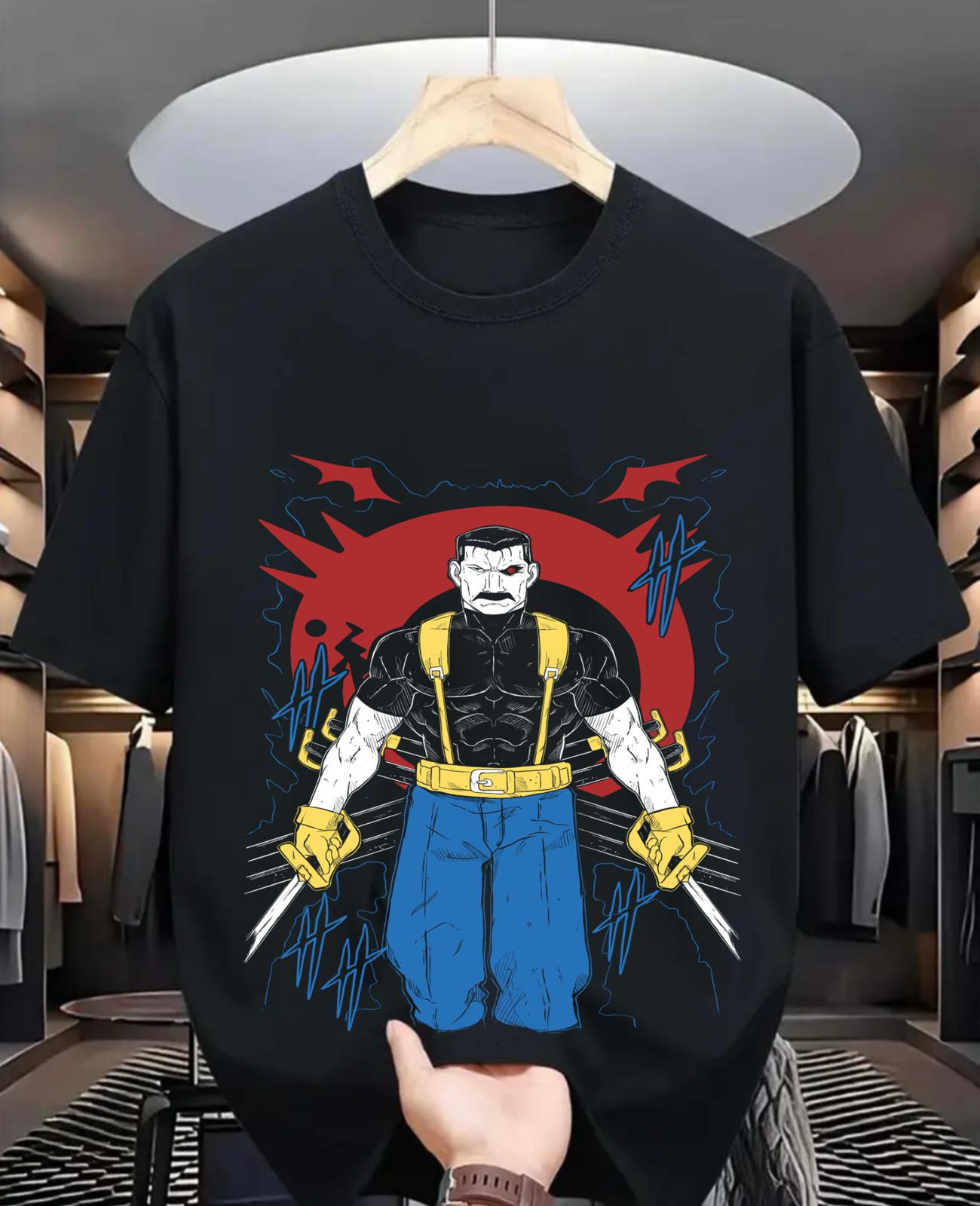 King Bradley Fullmetal Alchemist T-Shirt Mens Womens Tees Top Alphonse Elric Edward Elric Anime Shirt 4XL