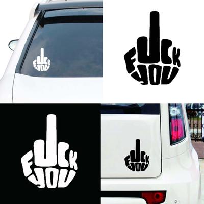 Funny Middle Finger Fuck You Car Truck Vehicle Reflective Decals Sticker Decor