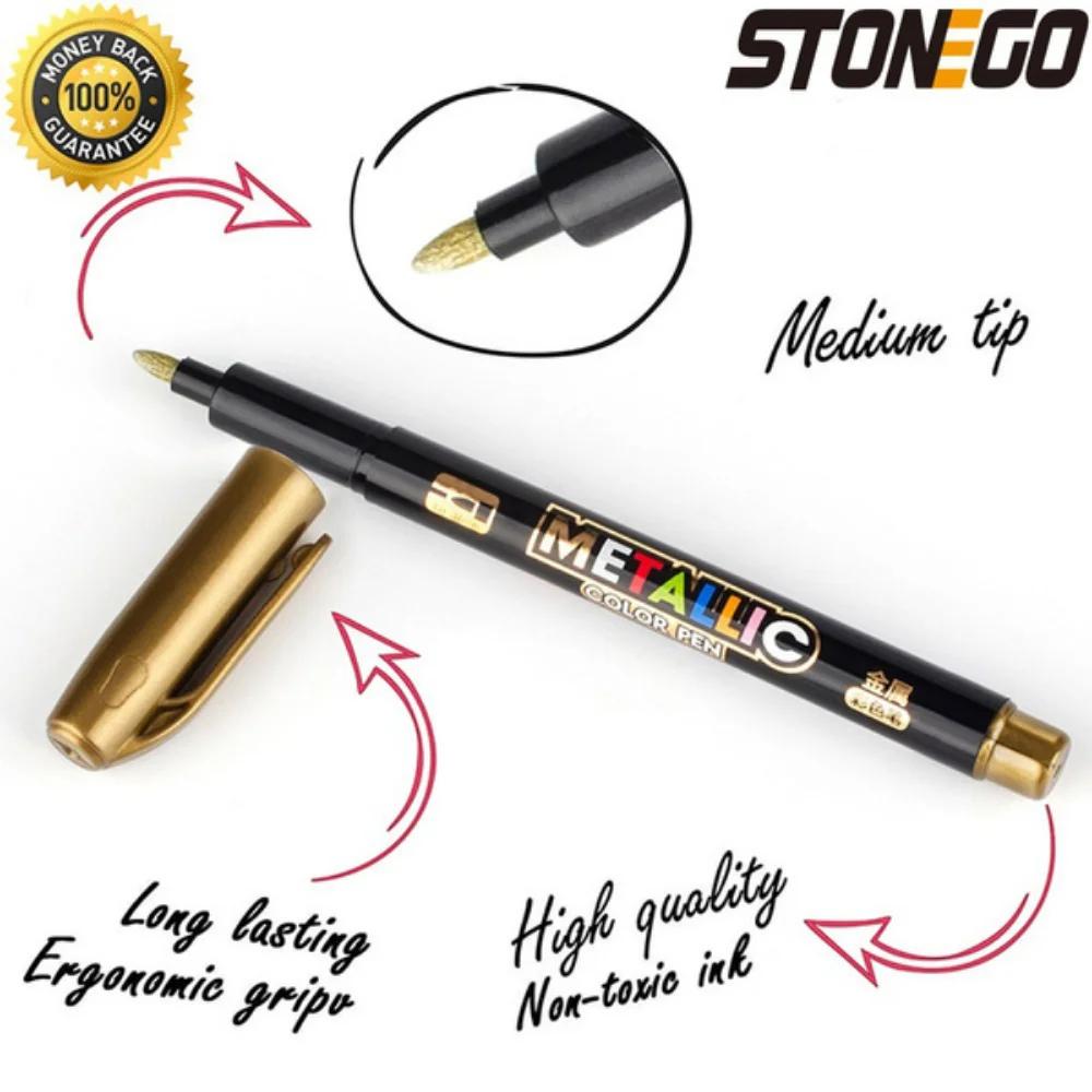 8 Color Metallic Water Paint Marker Pen Permanent Drawing Art Supplies Marker Pens for Painting Calligraphy