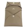 HERMES Bastia Wallet Coin Case Square coin purse Chevre Etoupe gray Unused