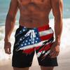 New Independence Day D Printed Casual Breathable Men's Beach Pants Breathable and Comfortable