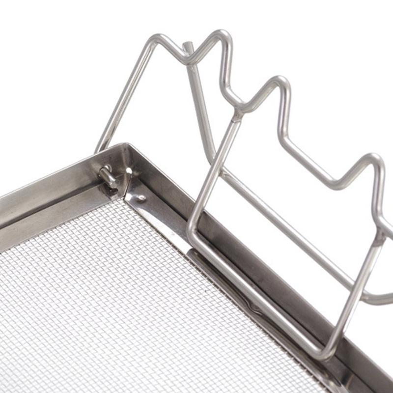 Angepasste Grill-Picknicks Edelstähle Camping Toasterhalter Gestell Brotrösterständer Faltbarer Grill für Lagerfeuer