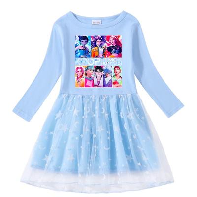 Vestito Principessa Demon Slayer Stile Coreano Kpop per Bambine - Manica Corta in Rete