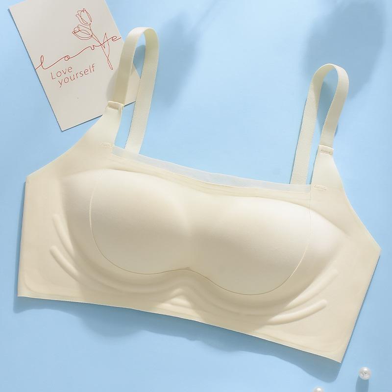 Nahtlose rückenfreie Hollow-Unterwäsche für Damen, gerafftes Oberteil, BH gegen Durchhängen, trägerloser Sport-BH, dünnes Design