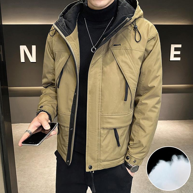 Winter Heren Donzen Jas Verdikt Warm Trendy Capuchon Tooling Jas
