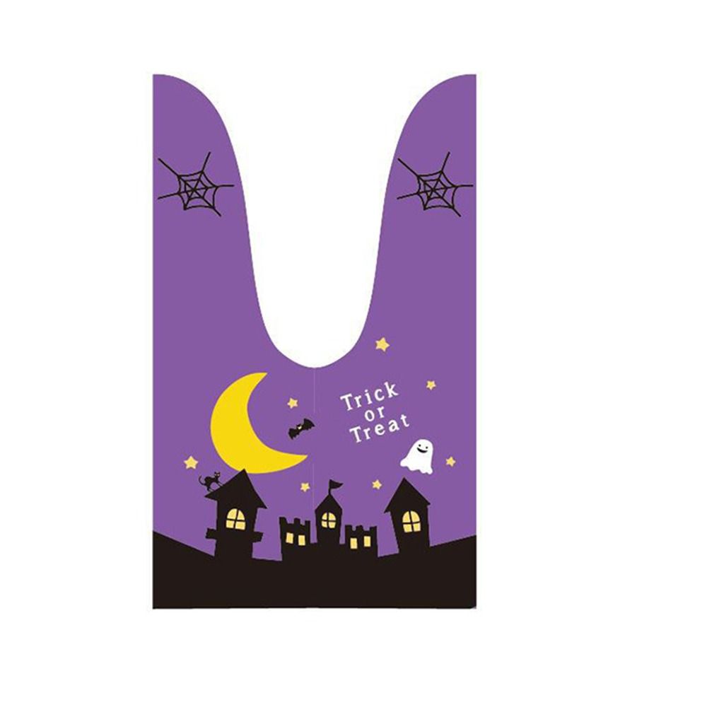 Cartoon Pattern Halloween Goodie Bags Colorful Snacks Bag Halloween Treat Bags  Party Supplies