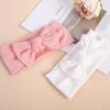 2022 Organic Cotton Baby Bow Knot Knitted Ribbed Infant Newborn Headbands for Babies  18 Colors Baby Accessories
