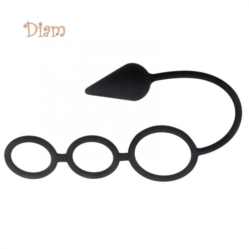 LOL Männer Zeitverzögerung Drei Ring Schwanz Penis Lock Anal Butt Plug Prostata Massager Sex Spielzeug