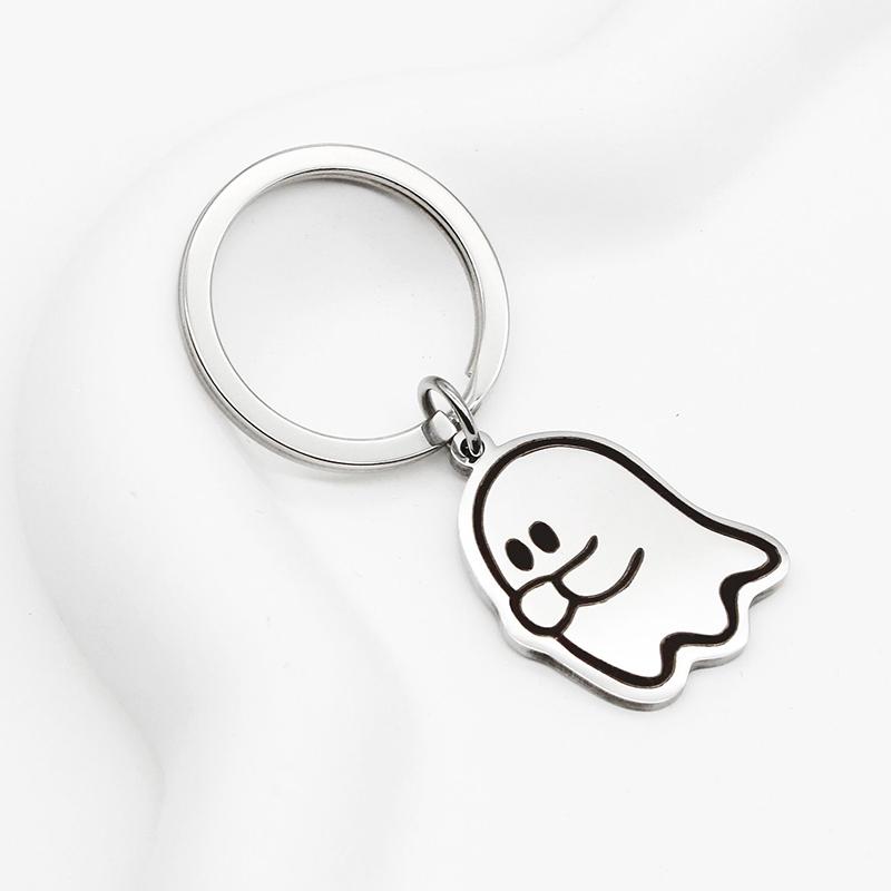 Söt Spöke Liten Monster Älskare Nyckelring Spöke Nyckelring Kreativ Bilnyckelring Väska Män Kvinnor Små Hängen Alla Hjärtans Dag Gåvor