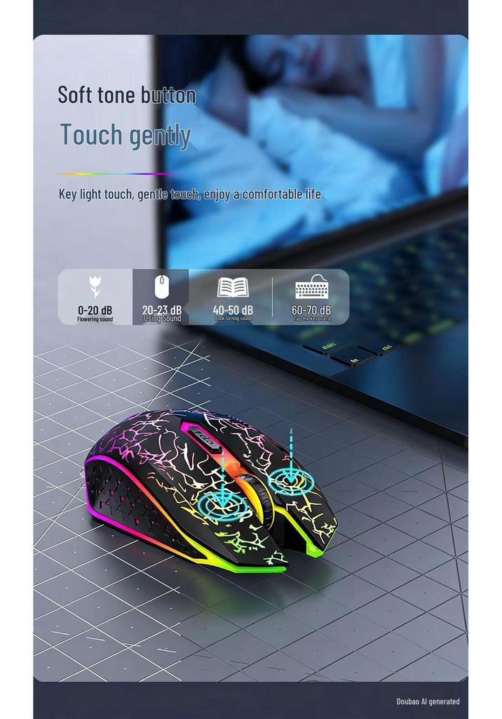 Wrangler Dual-Mode Wireless Bluetooth Gaming Mouse for E-sports and Office