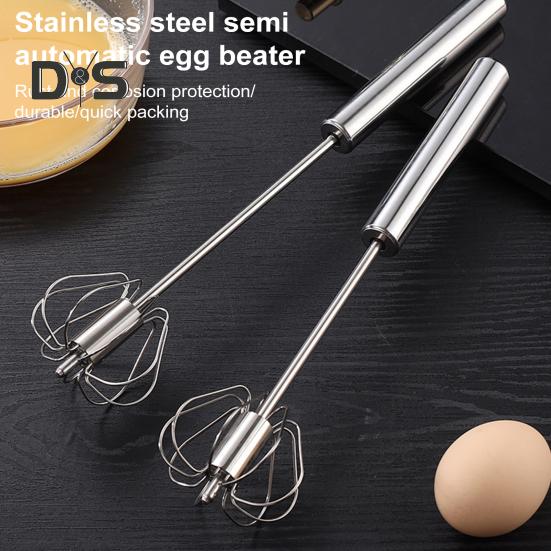 Semi-Automatic Whisk Stainless Steel Egg Beater Hand Push Rotary Egg Mixer Blender Handheld Egg Stirrer Tool Kitchen Supplies