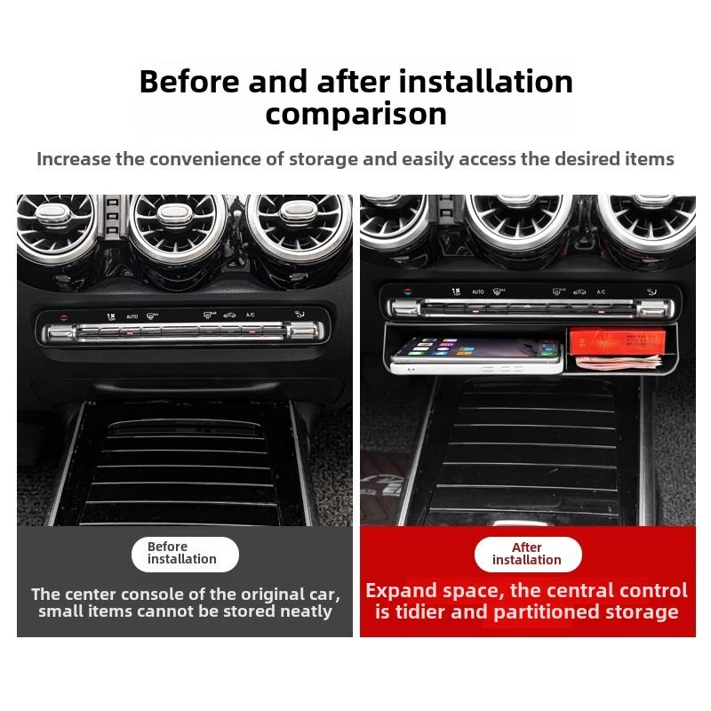 2025 Hot Racing Grills Applicable to Mercedes-Benz A35L GLB45 AMG central control armrest box storage box GLA35 CLA45S door stor