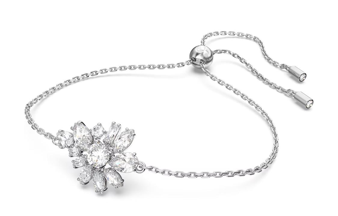 Swarovski Gema Kristall-verziertes Armband 5644684 Silver|F white