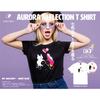 Phase Sanrio Short Sleeve Kuromi My Melody Aurora Reflection LIGHT Patented Photogenic [Baby Co., Ltd.] T-shirt, Clothing, & T-Shirt, White, Women's,