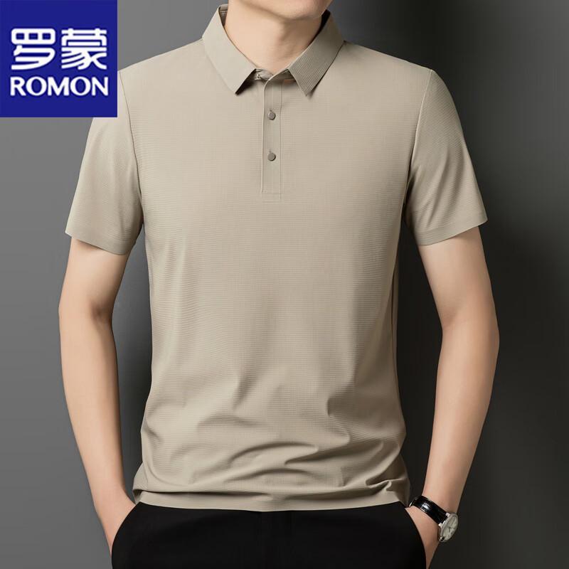 ROMON Men s Short Sleeve Polo Shirt 4XL