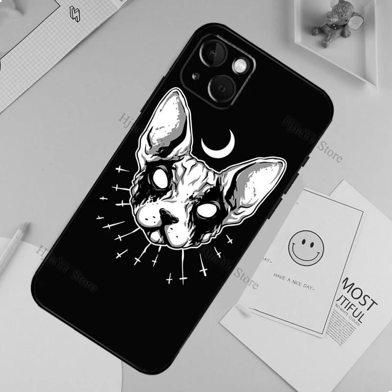 Applicable Apple Iphone Phone Case Tattoo Sphinx Cat Case Soft Case Protective Case Iphone 16