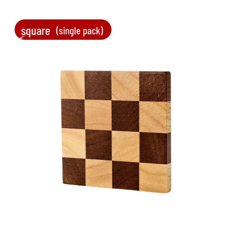 ZISIZ Square Checkerboard Tea Coaster Set