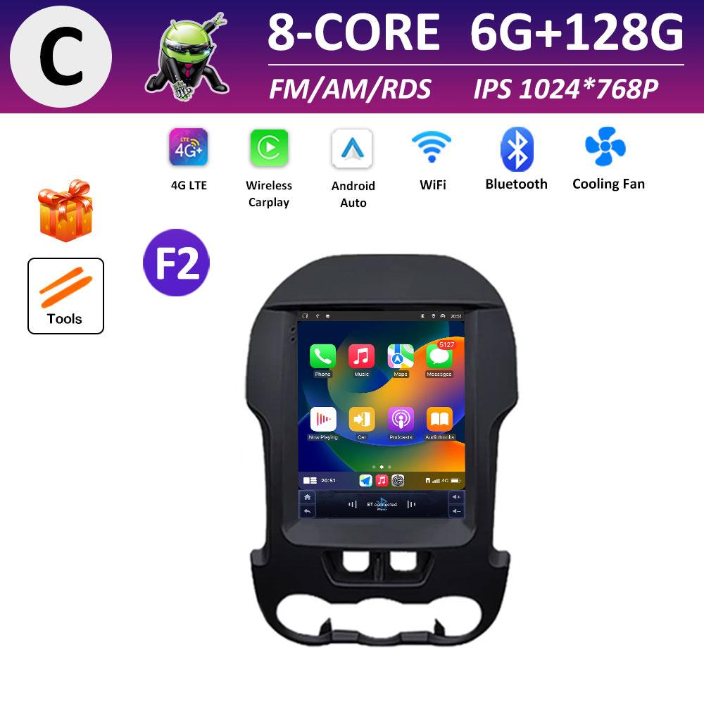 9.7 Inch Touch Screen Car Video for Ford Ranger 2012 2013 2014 - 2015 Radio Player Cooling Fan Wireless Carplay Head Unit WIFI