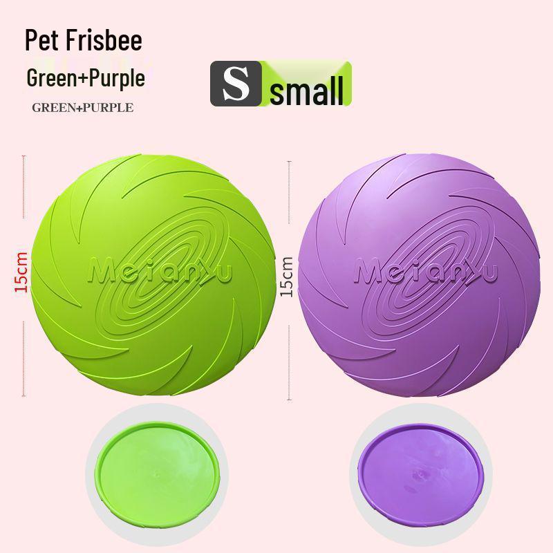 Silicone Bite-Resistant Floating Dog Frisbee Toy for Training Border Collies & Large Dogs
