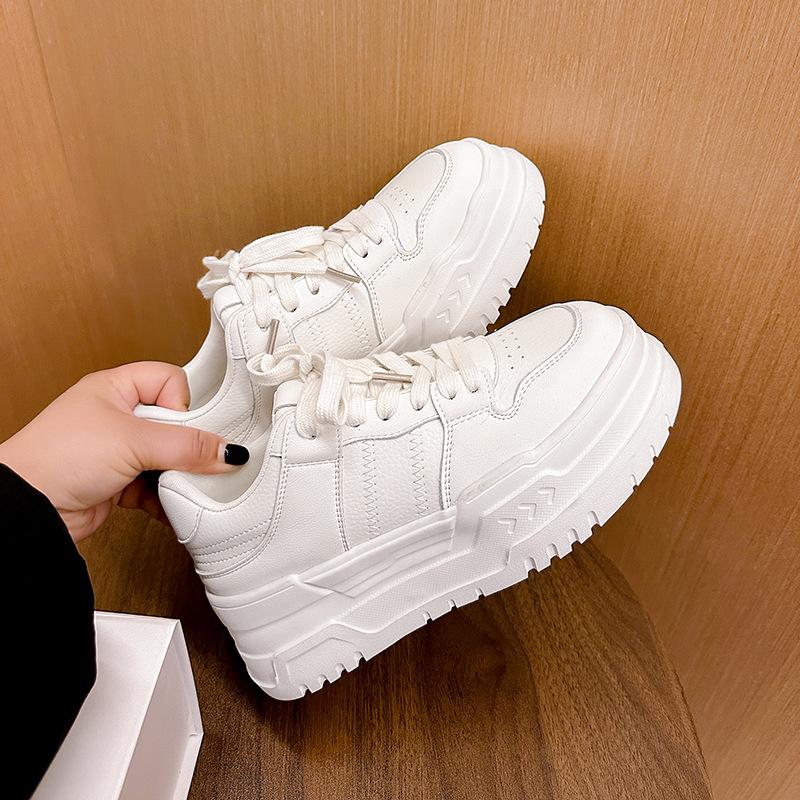 The Same Style, Call Me 1.7 Meters~ 2025 New Thick-soled Little White Shoes, Fashion Sports and Leisure Little White Shoes, Women