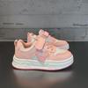 Girls' 2025 Spring/Autumn Soft-Soled Leather Sneakers for Young and Older Kids - Casual Board Style.