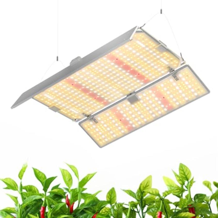 

4x4 Grow Lights for Indoor Plants Full Spectrum BU2000 Dimmable Adjustable LED Grow Light Panel 816 LEDs High PPFD Plant Lights червоний