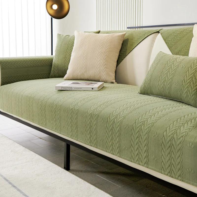 New  Four Seasons Universal Anti-Slip Cushion Simple Modern Leather Sofa Cover Chenille Sofa Cushion