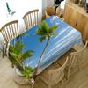 Tischdecke mit Strand-, Meereslandschafts- und Kokosnussbaum-Muster, dicke Baumwolle, rechteckig, rund, für Hochzeits-Picknick-Partys