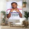 Mbappe individualus Jūsų vardas Sienos dekoras Gobelenas Menas Gyvūno atminimui Gimtadienio Vestuvių Šventės Fonas Šeimos Dovana