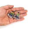 Hand Wound Natural Gravel Crystal Agate Amethyst Yoga Earrings Earrings E14 Fresh And Sweet