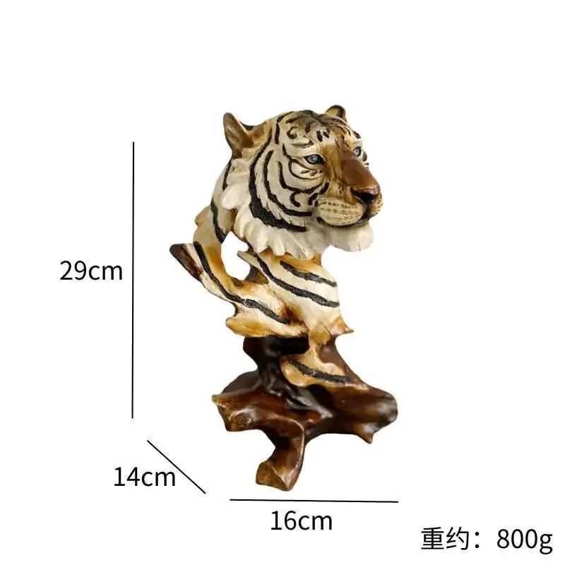 

Американская ретро-симуляция головы животного статуя волка льва тигра орла лошади скульптура для дома гостиная спальня книжный шкаф украшение