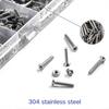Zmbroll 560pcs Flat Head M2.5 Machine Screws, 304 Stainless Steel, Full Thread, Fasteners, Bolts, Nuts, Assorted Kit, M2.5x4/5/6/8/10/12/14/16/18mm