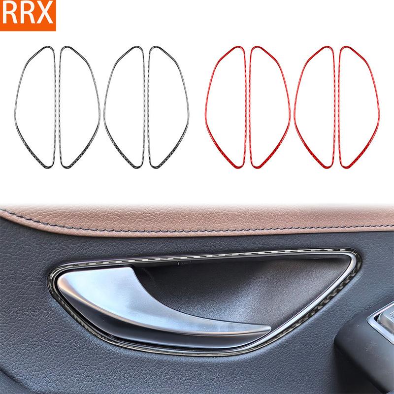 For Benz S-Class W222 2013- Real Carbon Fiber Sticker Door Switch Handle Frame Panel Car Accessories Interior decorative