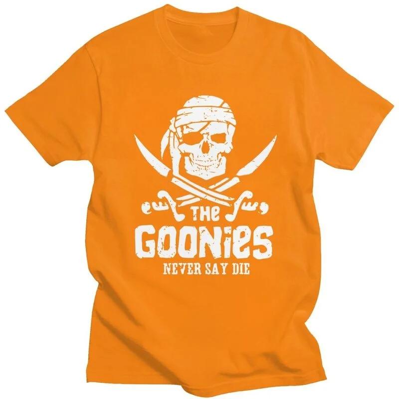 The Goonies Skull Pirates T-shirt Herr Kortärmad 100 % bomull T-shirt Grafisk filmfilm T-shirt Streetwear