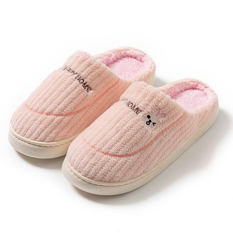 Cotton slippers autumn and winter couple home slippers indoor shoes warm cotton shoes non-slip cotton tows winter models