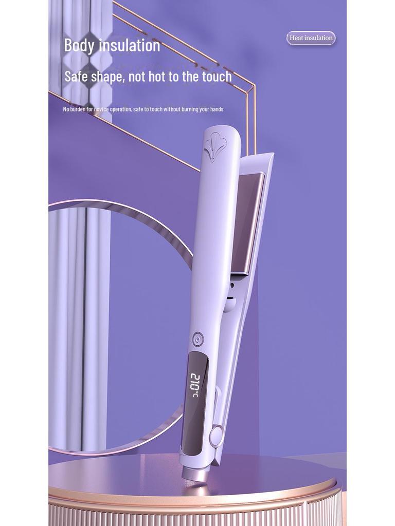 Dual-Purpose Curling & Straightening Iron for Hair: Compact & Fluffy Style Tool for Korean Students