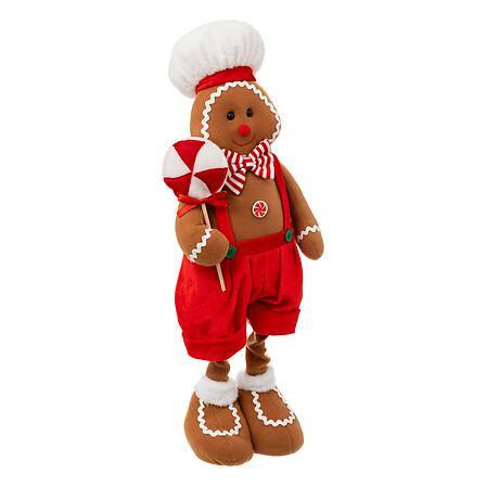 Gingerbread Man On Telescopic Legs 85 Cm Brown