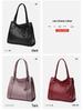 Qian Dian Women's 2025 Fashion Genuine Leather Large Capacity Cowhide Shoulder Crossbody Bag