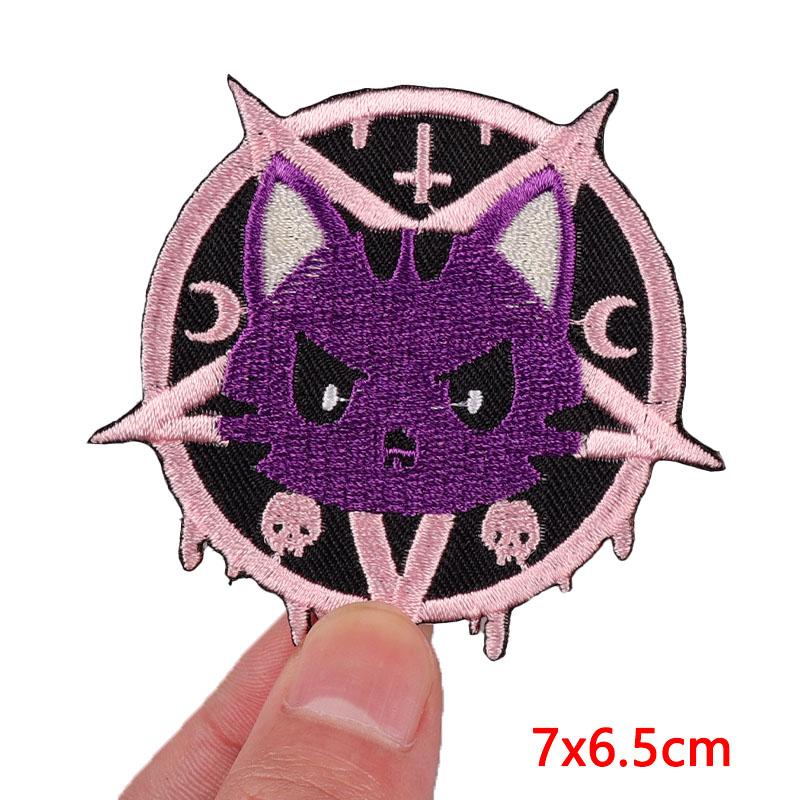 Horror Animal Butterfly Embroidered Patches Bear Cat Shark Patch Iron On Patches For Clothing Thermoadhesive Patches For Clothes