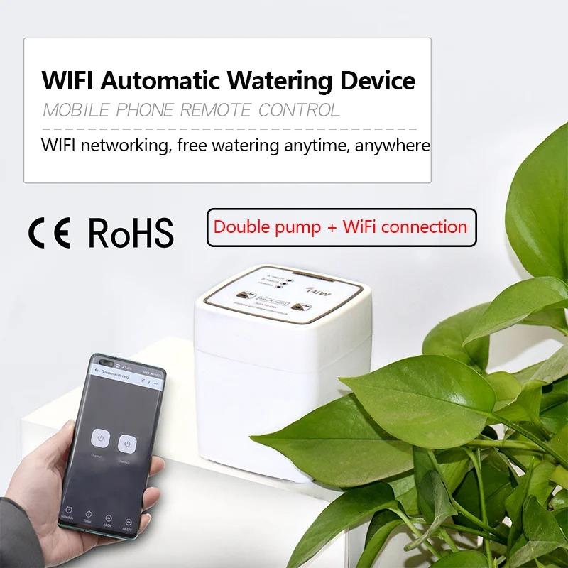 WIFI Inteligentne urządzenie do nawadniania Podwójna pompa Automatyczny system nawadniania kropelkowego dla roślin ogrodowych Zdalna kontrola aplikacji