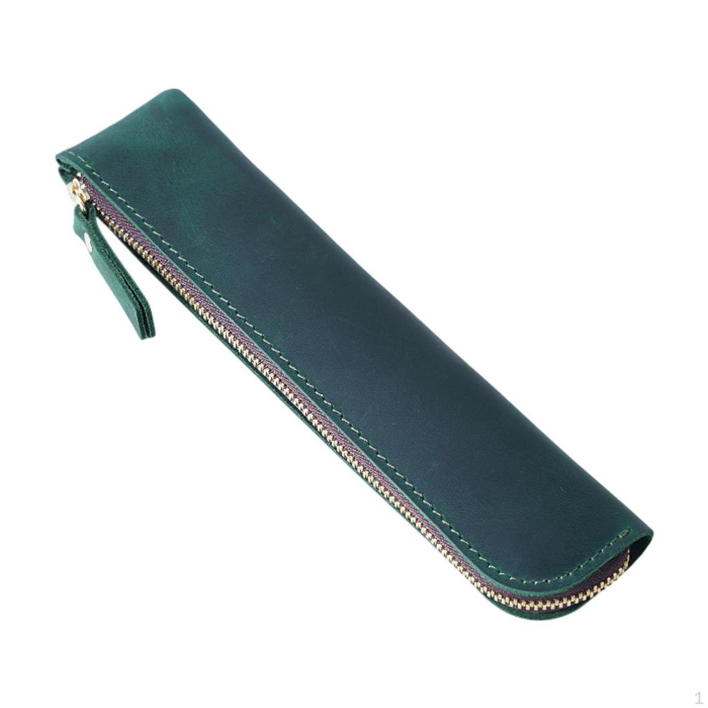 Leather Pencil Bag PU Waterproof Makeup Pocket