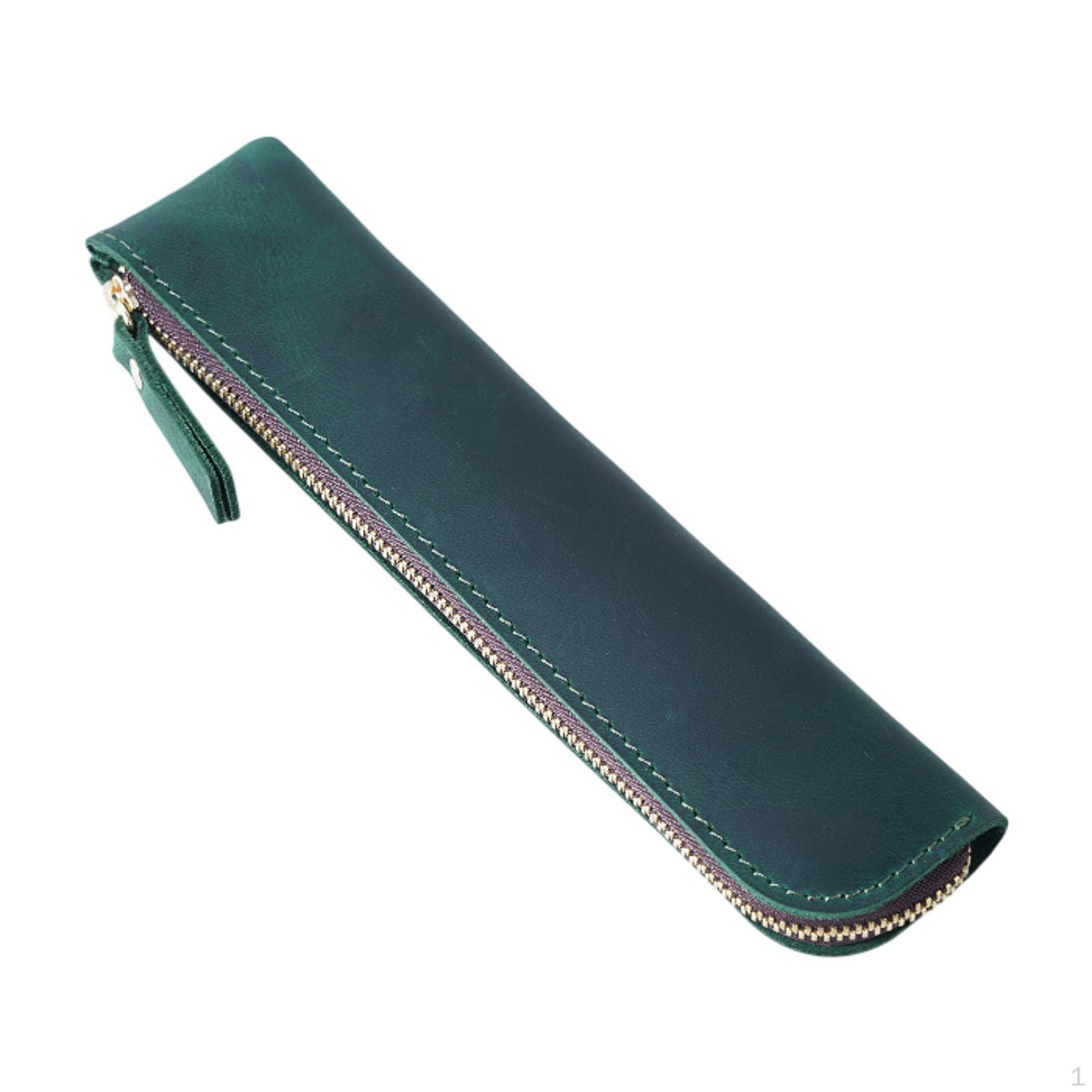 Кожаный пенал Водонепроницаемый карман для макияжа из ПУ Blackish Green