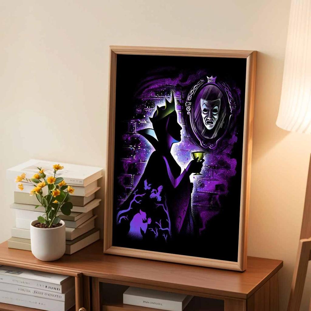 Full Round Diamond Painting The Queen and Her Mirror Art Rhinestone Picture Mosaic DIY 5D Cross Stitch Embroidery Home Decoration