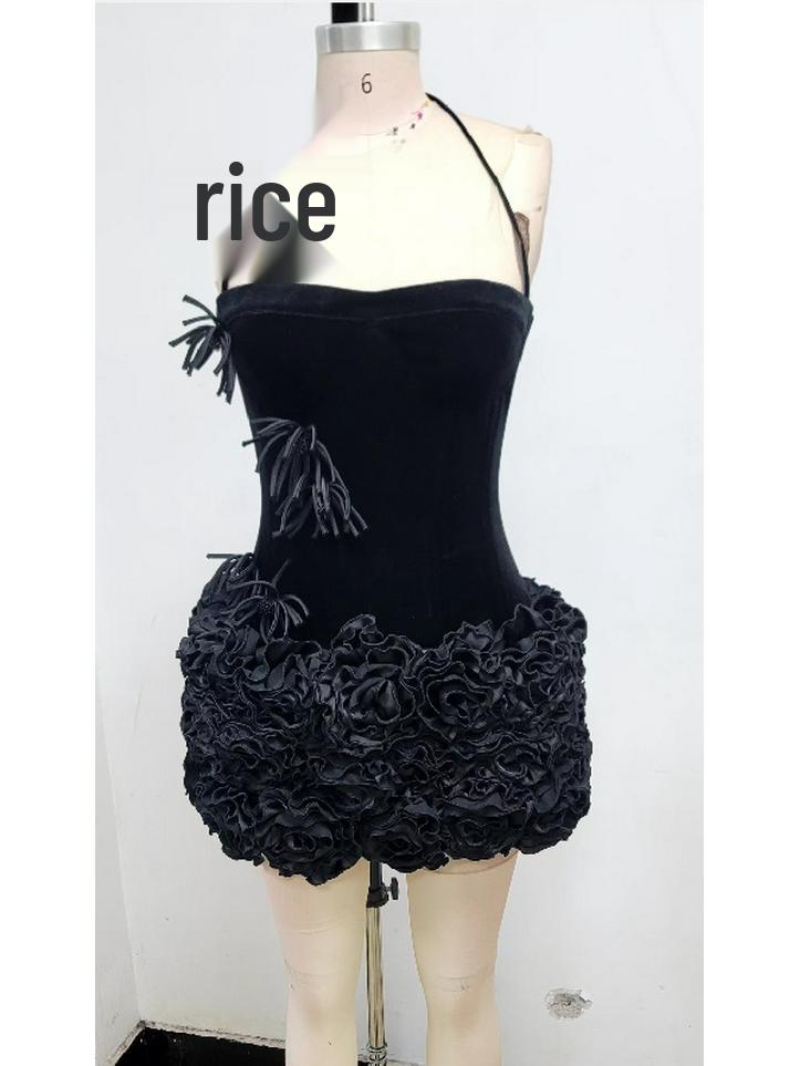 

Valentine s Day Floral Lace-Up Strapless Top & Skirt Set Small