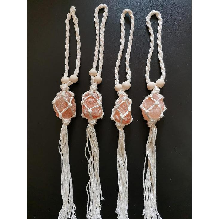 Handmade Himalayan Salt Car Rearview Mirror Pendant Car Decoration Hanging Ornaments for You