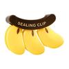 3Pcs Banana Shape Magnetic Bag Clip, Kitchen Sealing Clamp for Chip Snack Bags, Refrigerator Magnet Closer
