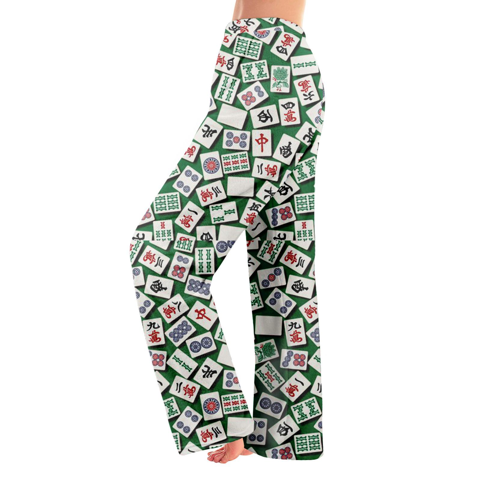 

Пижамные штаны в стиле аниме, повседневные брюки с эластичной резинкой на талии, удобные прямые свободные брюки для йоги L