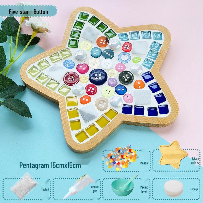 Handmade Mosaic Coaster DIY Kit for Students – Perfect for Mother's Day & Kindergarten Activities