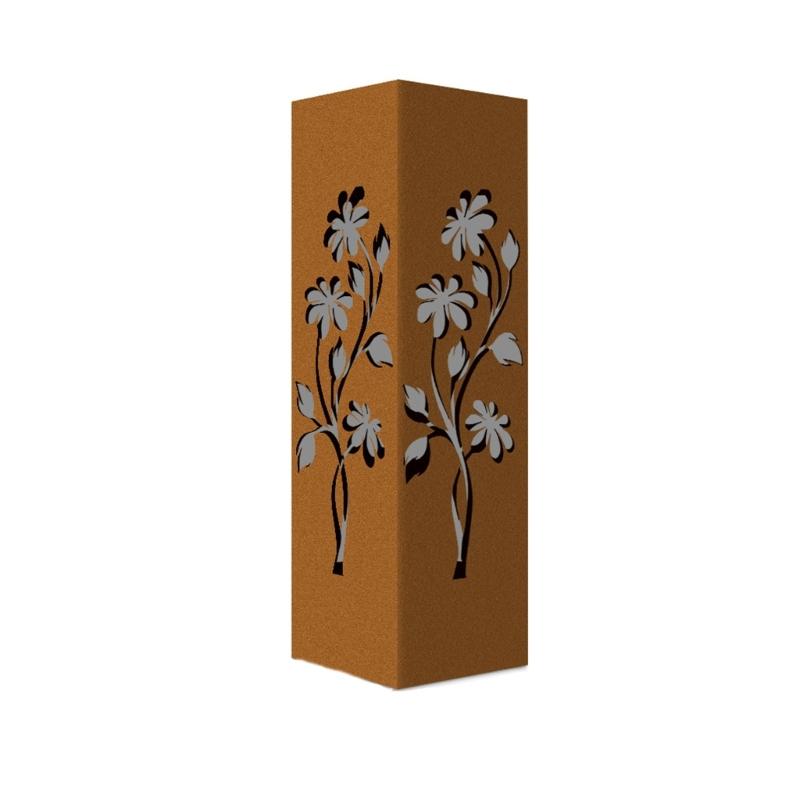 Stable Tall Metal Garden Ornament With Intricate Carving Artistic Garden Stake Suitable For Porch And Deck Display