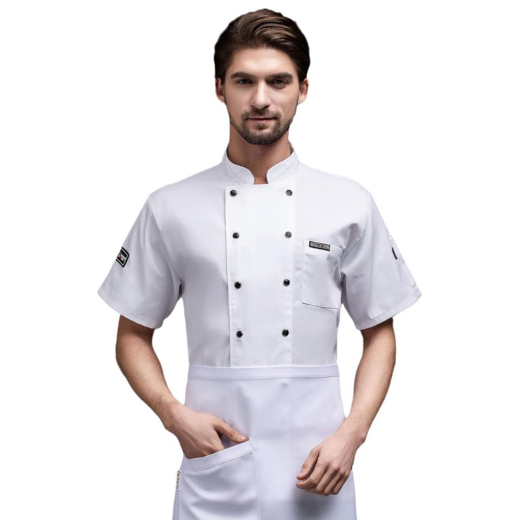 Chef Uniform - Unisex Short Sleeve, Breathable Mesh for Restaurant or Canteen